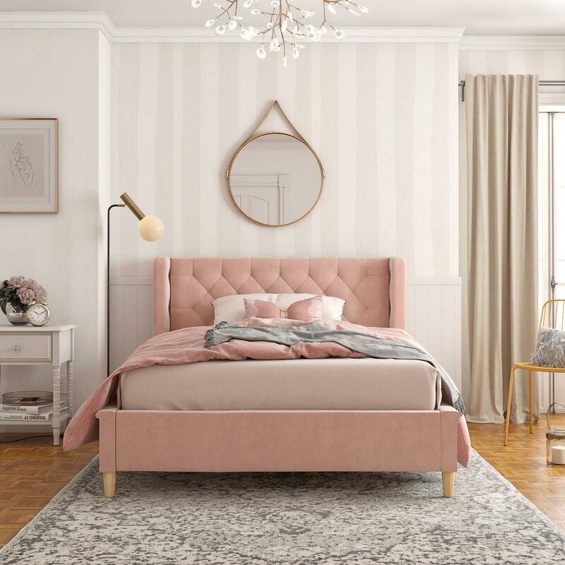 Tempat Tidur Pink Cantik Kamar Cewek Elegan Sobat Furniture